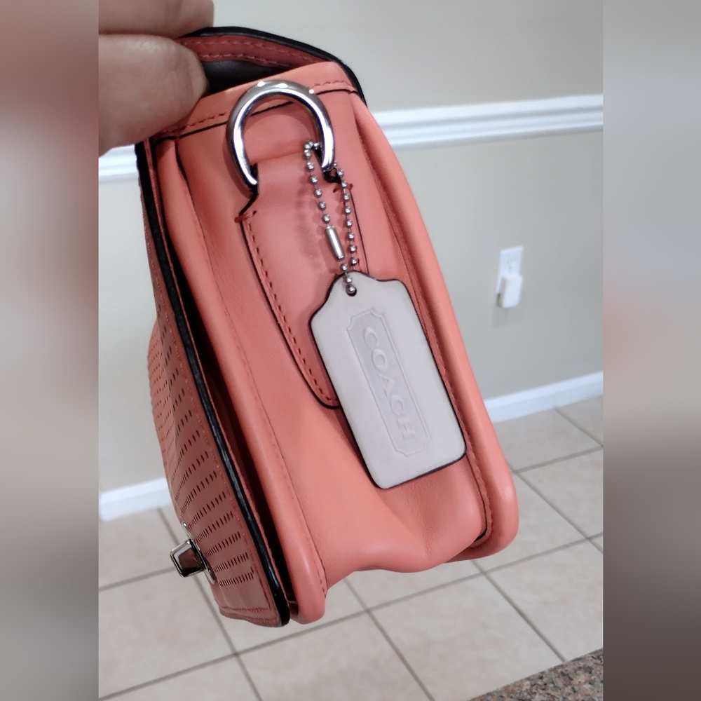 Coach Legacy Perforated Leather Cross body Bag - Picture 13 of 17